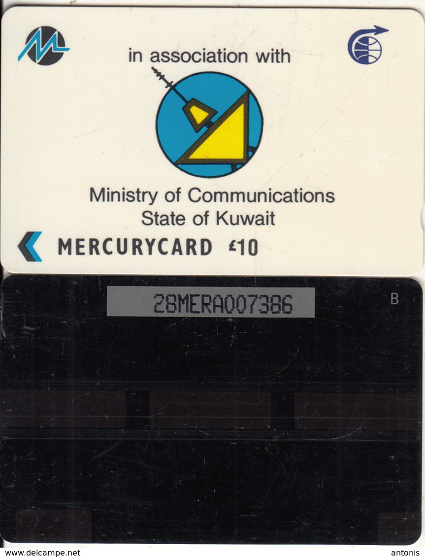 KUWAIT(GPT) - Telecom Logo, Mercury Telecard, CN : 28MERA(small CN), Tirage %63035, Used - Kuwait