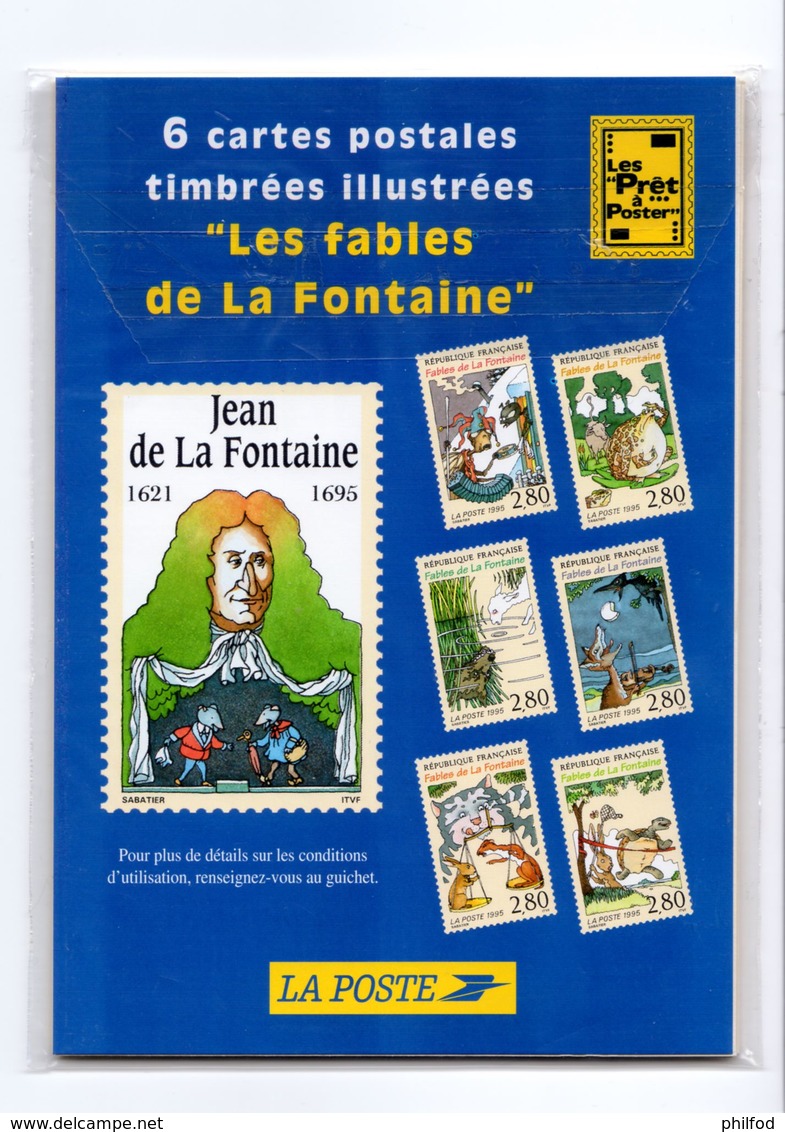 1995 - Lot De 6  PAP " LES FABLES DE LA FONTAINE " Neufs Sous Bilster - PAP: Sonstige (1995-...)