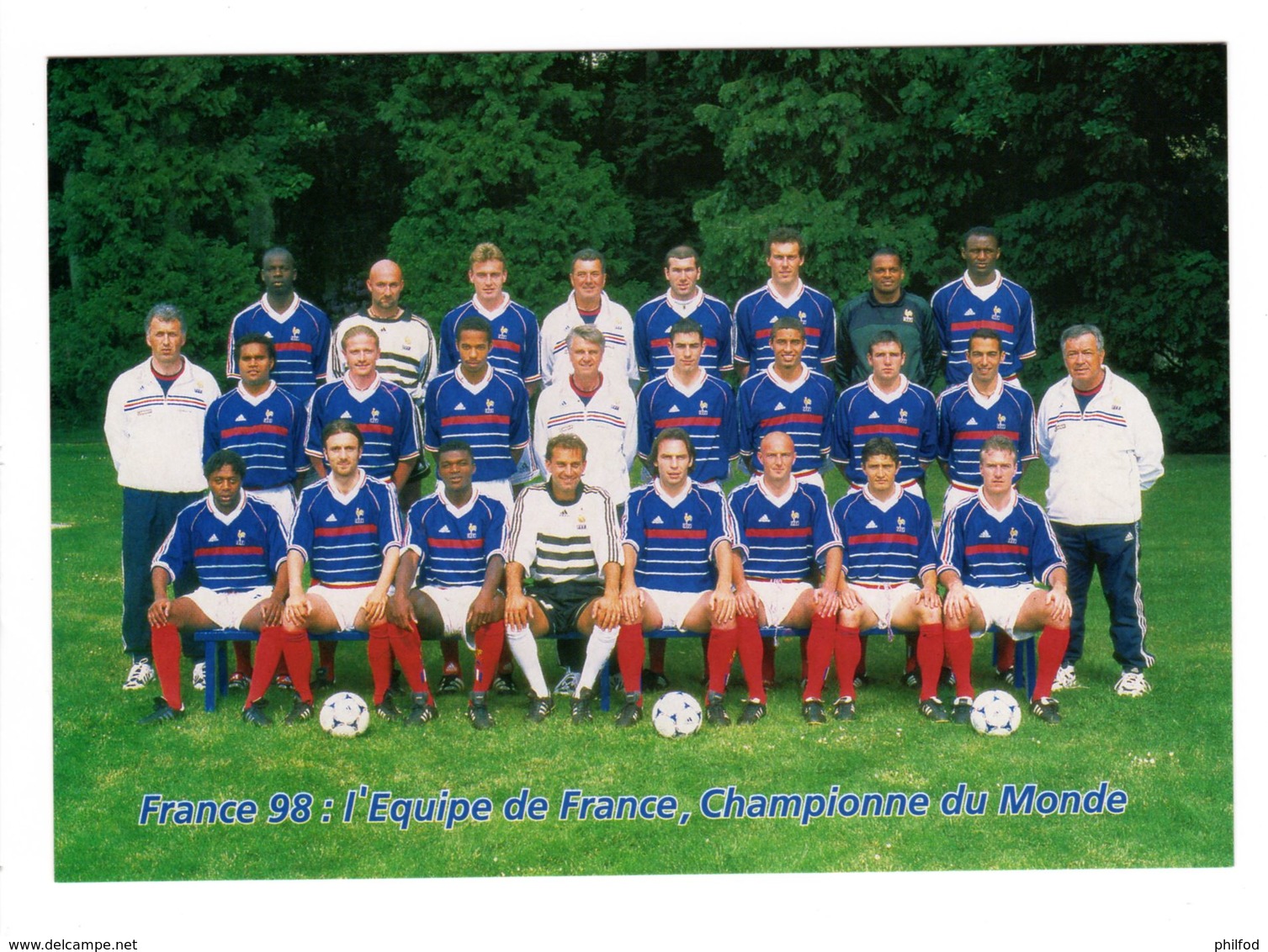 1998--FRANCE 98--PAP Carte Postale-- Equipe De France-Championne Du Monde - PAP: Sonstige (1995-...)