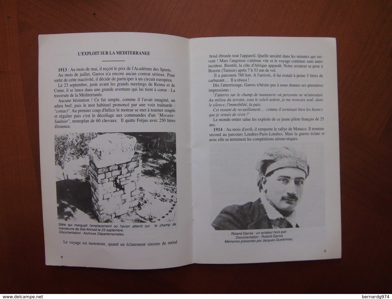 Réunion : publication de 20 pages consacrée à Roland Garros (Les cahiers de notre histoire 1988)