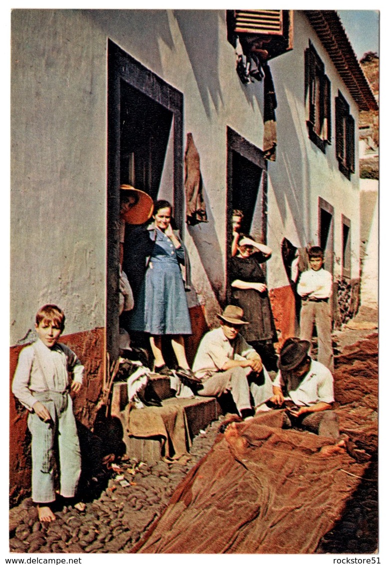 Madeira Folklore Fishing Scene Camara De Lobos - Madeira