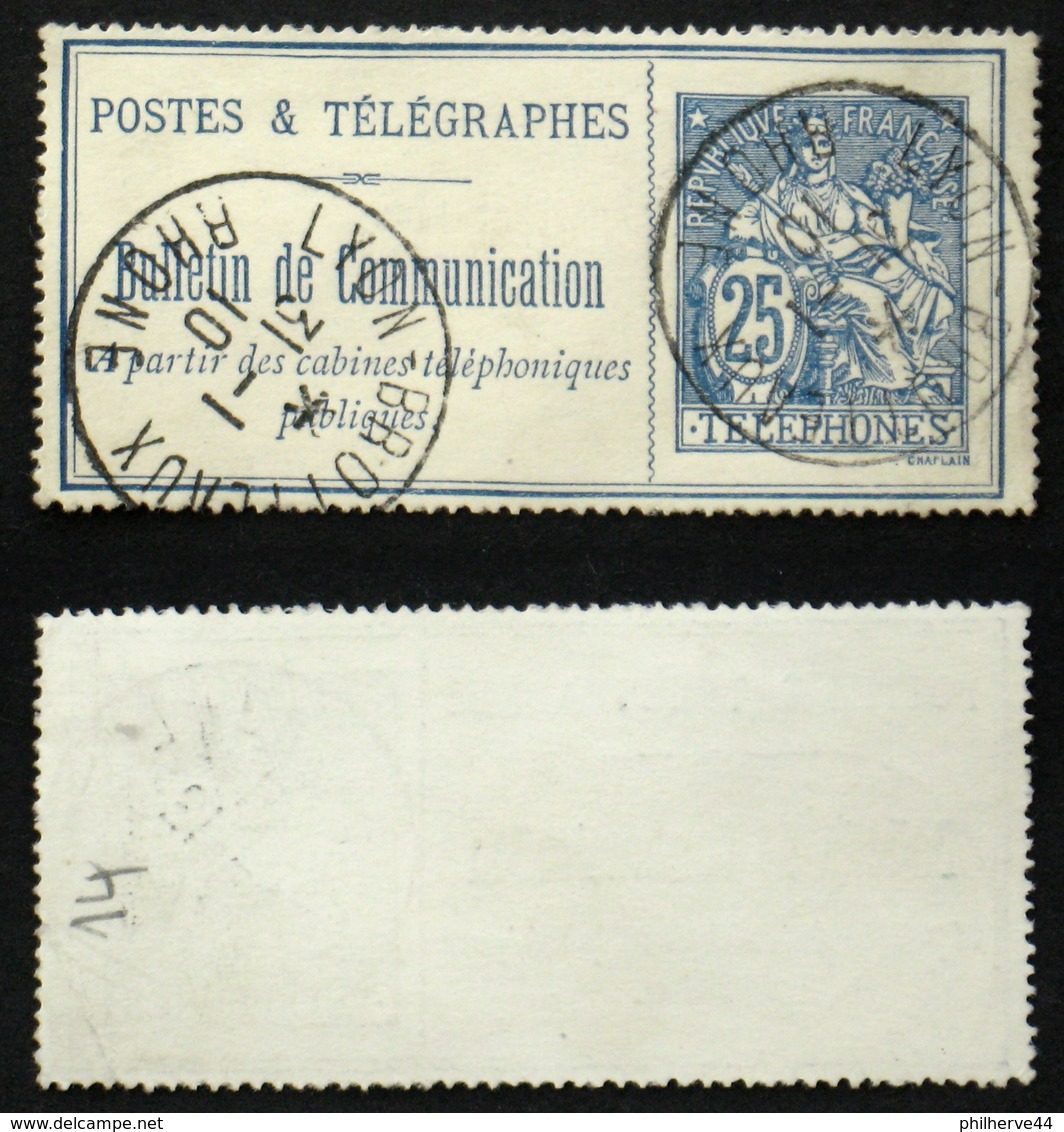 TELEPHONE N° 24 25c Bleu TB Cote 5€ - Telegraph And Telephone