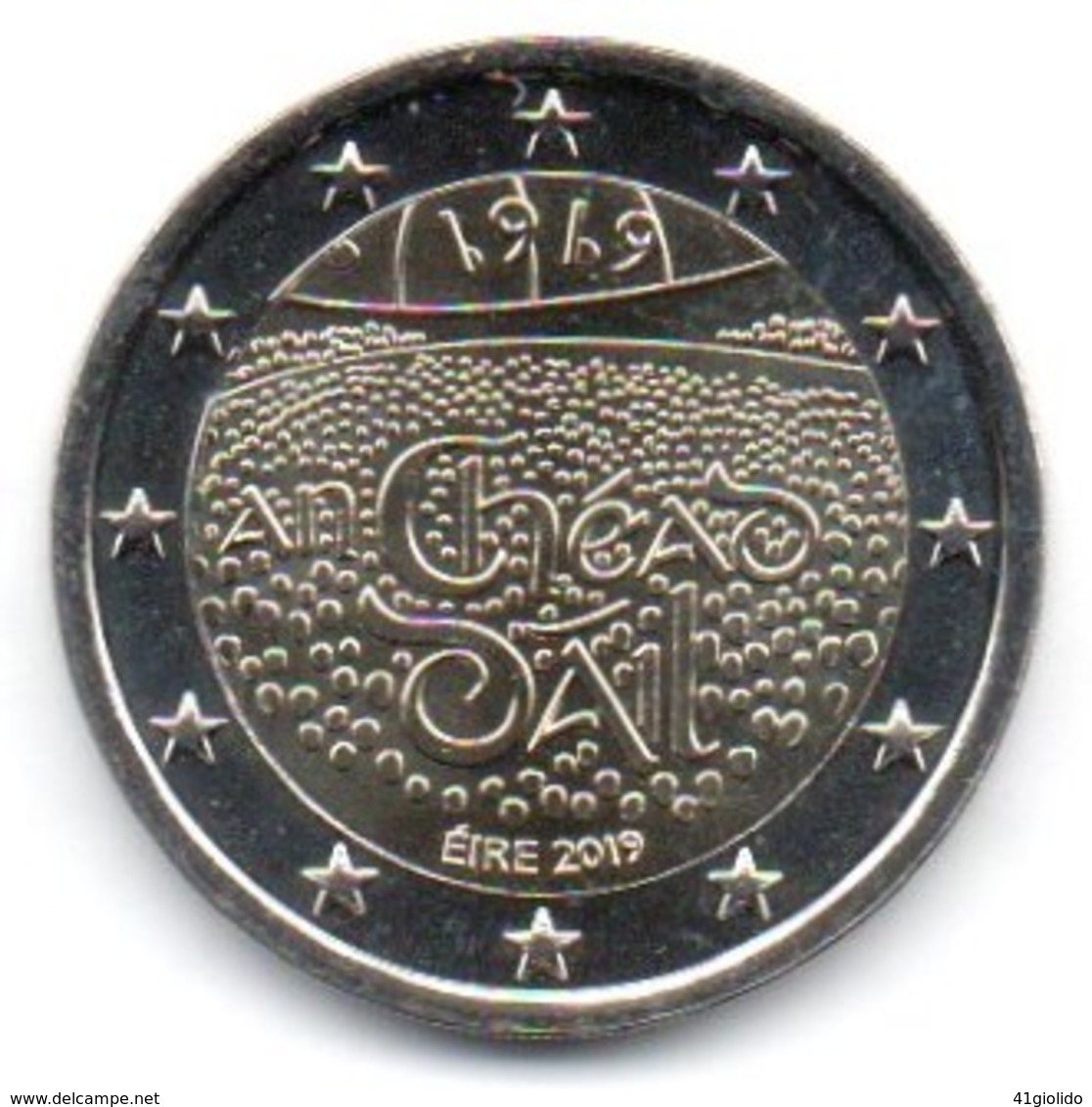 Irlanda Eire 2 Euro 2019 100° Dail Eireann - Irland