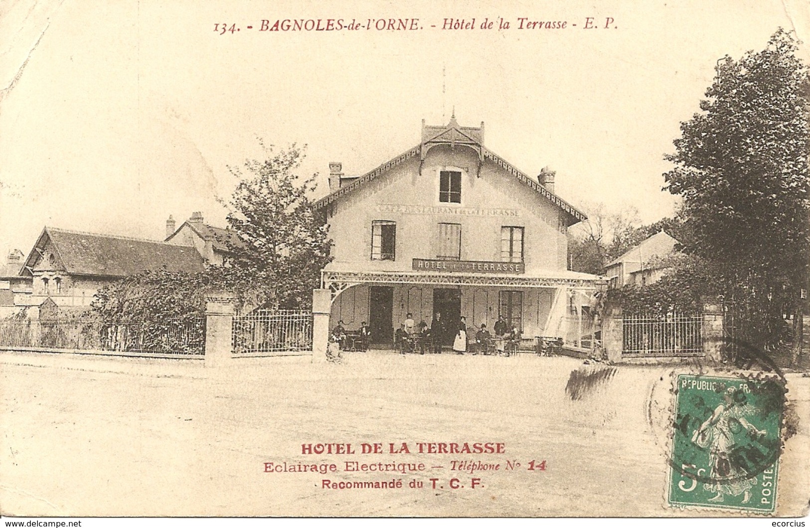 CPA -61 - HOTEL DE LA TERRASSE - Pasquis N°134 - Rare . - Autres & Non Classés