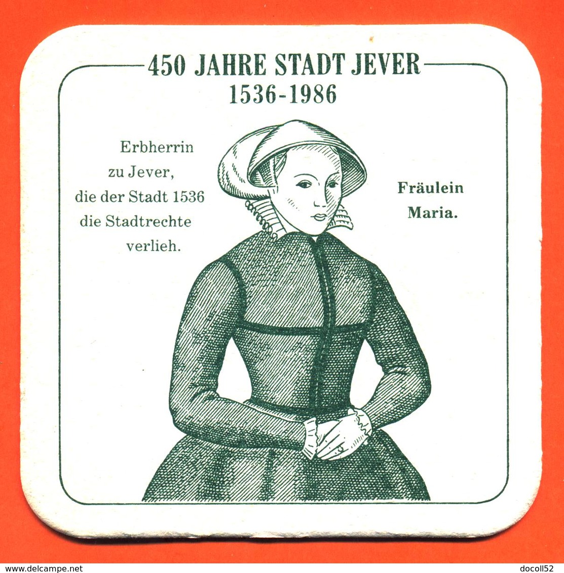 Sous Bock - Coaster Bière Jever Bière Brasserie En Allemagne - Fraulein Maria - Sotto-boccale