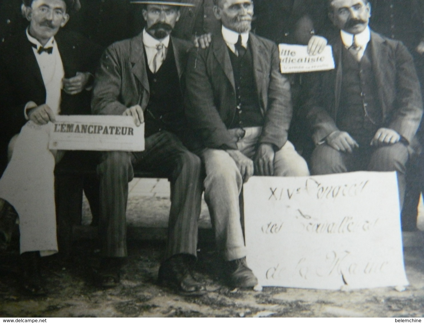 ROCHEFORT SUR MER  BOURSE DU TRAVAIL   CARTE PHOTO  XIVè CONGRES DES TRAVAILLEURS DE LA MARINE JOURNAUX  SYNDICATS 1913 - Rochefort