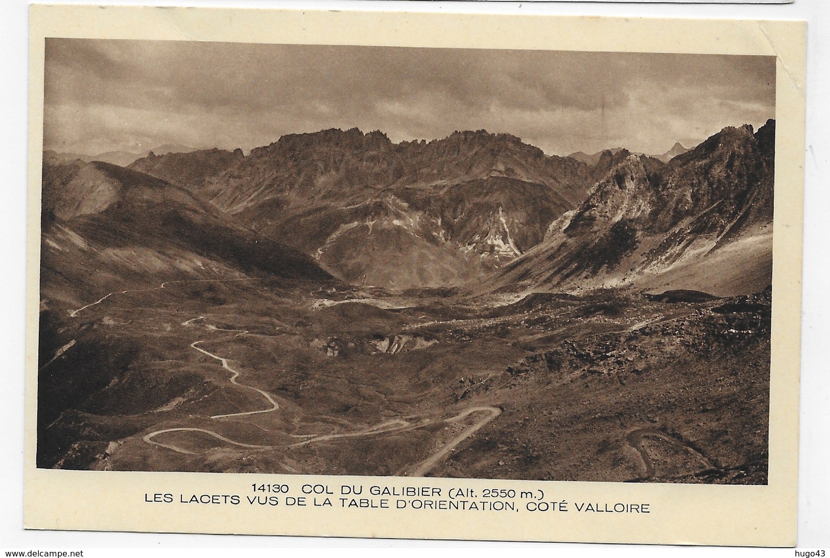 COL DU GALIBIER - N° 14130 - LES LACETS VUS DE LA TABLE D' ORIENTATION - PLI ANGLE HAUT A DROITE FORMAT CPA NON VOYAGEE - Altri & Non Classificati