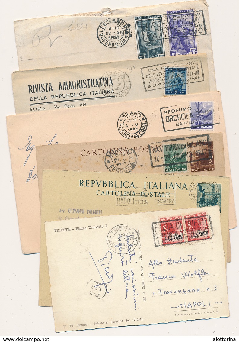 REPUBBLICA LOTTO DI 92 ANNULLI A TARGHETTA PUBBLICITARI - 1961-70: Marcophilia