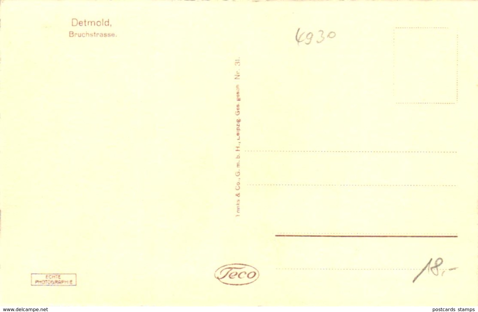 Detmold, Bruchstrasse, Geschäfte, Ca. 50er Jahre - Detmold