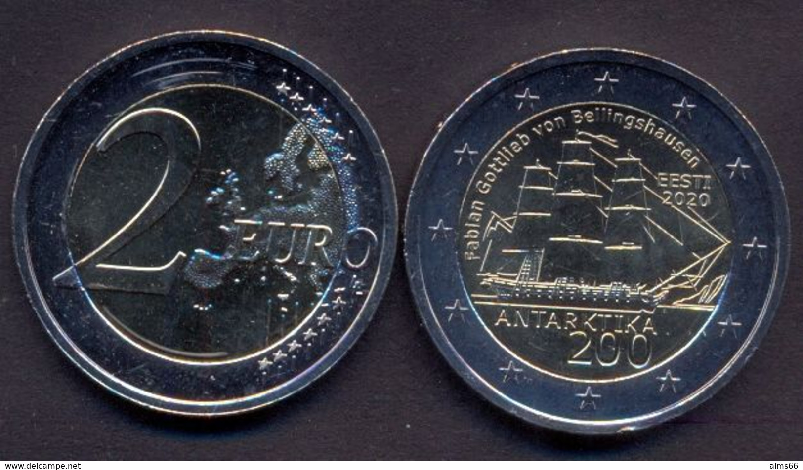 Estonia 2 Euro 2020 UNC > Antarktika 200y - Estonie