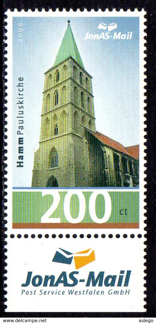 2006, Allemagne, Poste Privée, Jonas, Hamm, Eglise, Kirche, Church - Privatpost