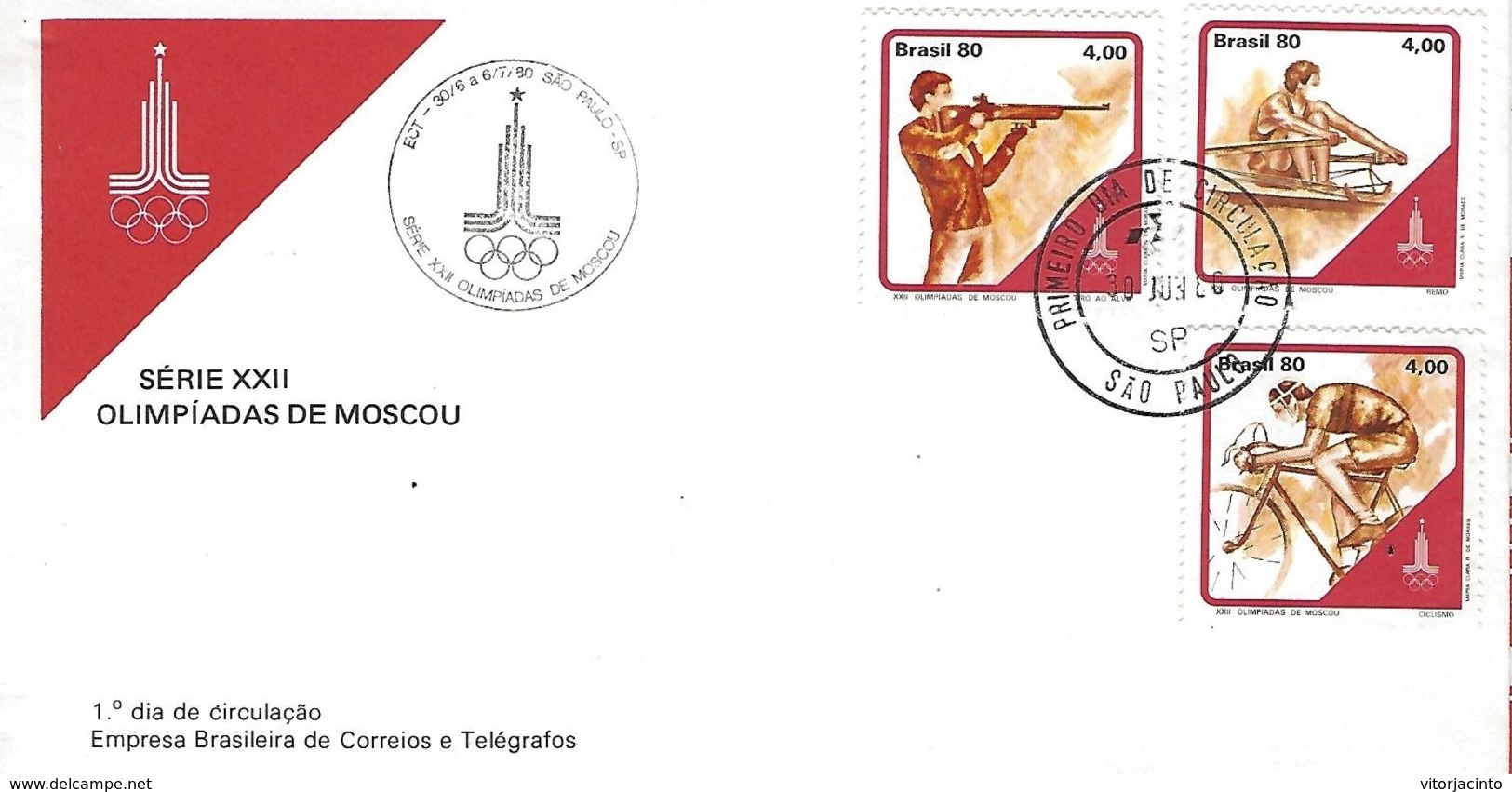 Brazil - FDC - Moscow Olympic Games - Ete 1980: Moscou