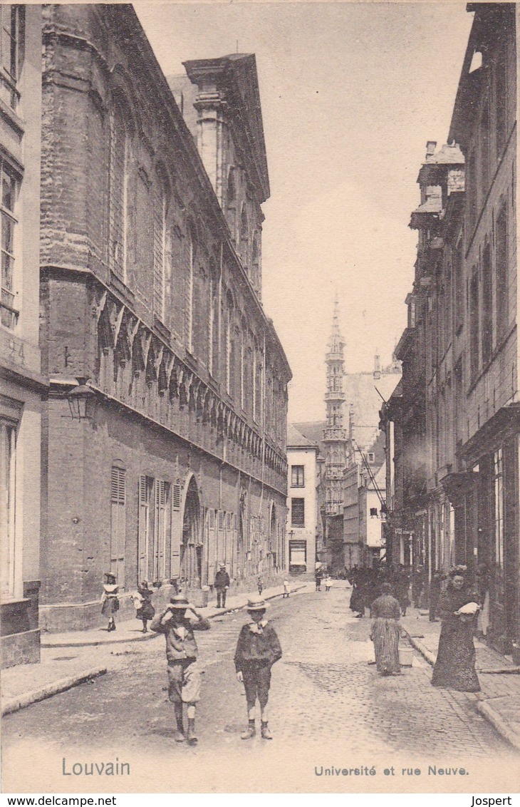 Louvain, Unuversite Et Rue Neuve, 2 Scans - Leuven