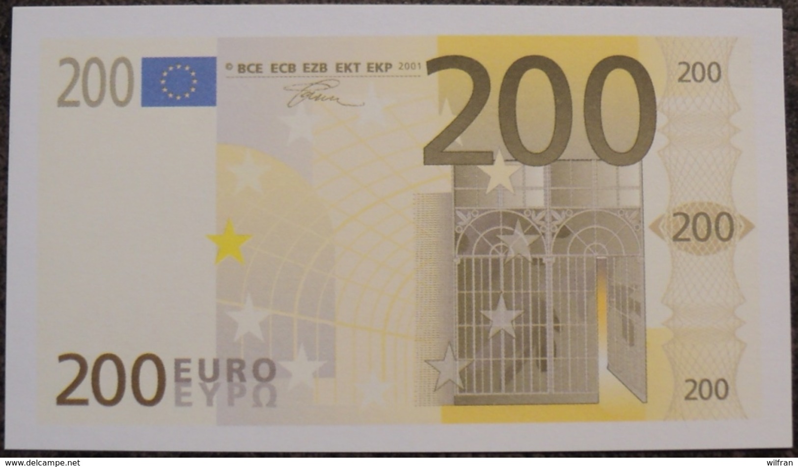 Imitatie-bankbiljet 200 Euro - Speelgeld - 5,50 X 9,50 Cm - Non Classés