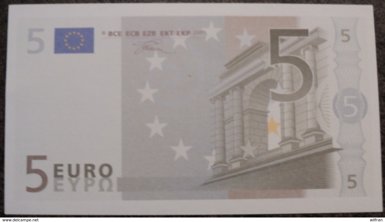 Imitatie-bankbiljet 5 Euro - Speelgeld - 5,50 X 9,50 Cm - Zonder Classificatie