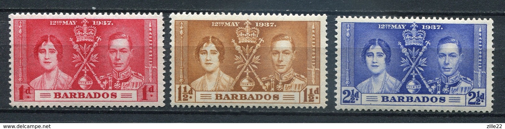 Barbados Mi# 152-4 Postfrisch MNH - George VI - Barbados (...-1966)