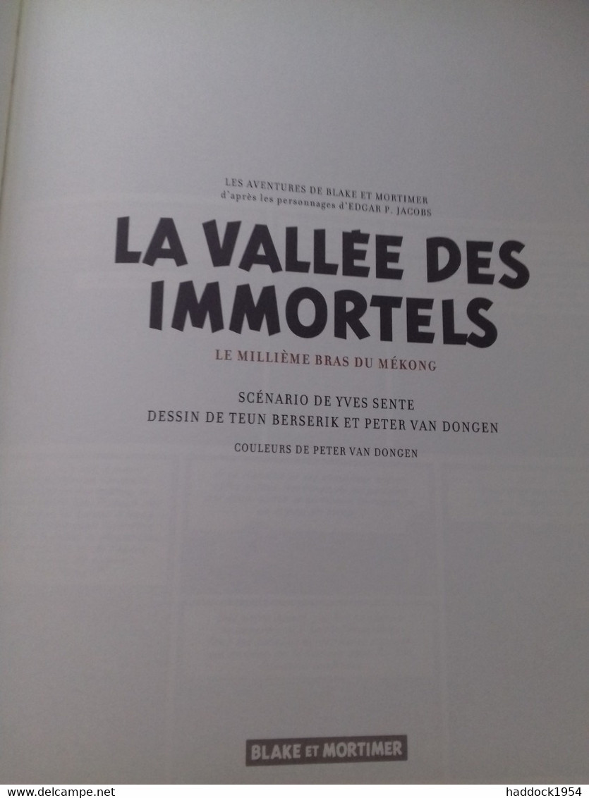 La Vallée Des Immortels Tome 2 édition Bibliophile YVES SENTE éditions Blake Et Mortimer 2019 - Blake & Mortimer