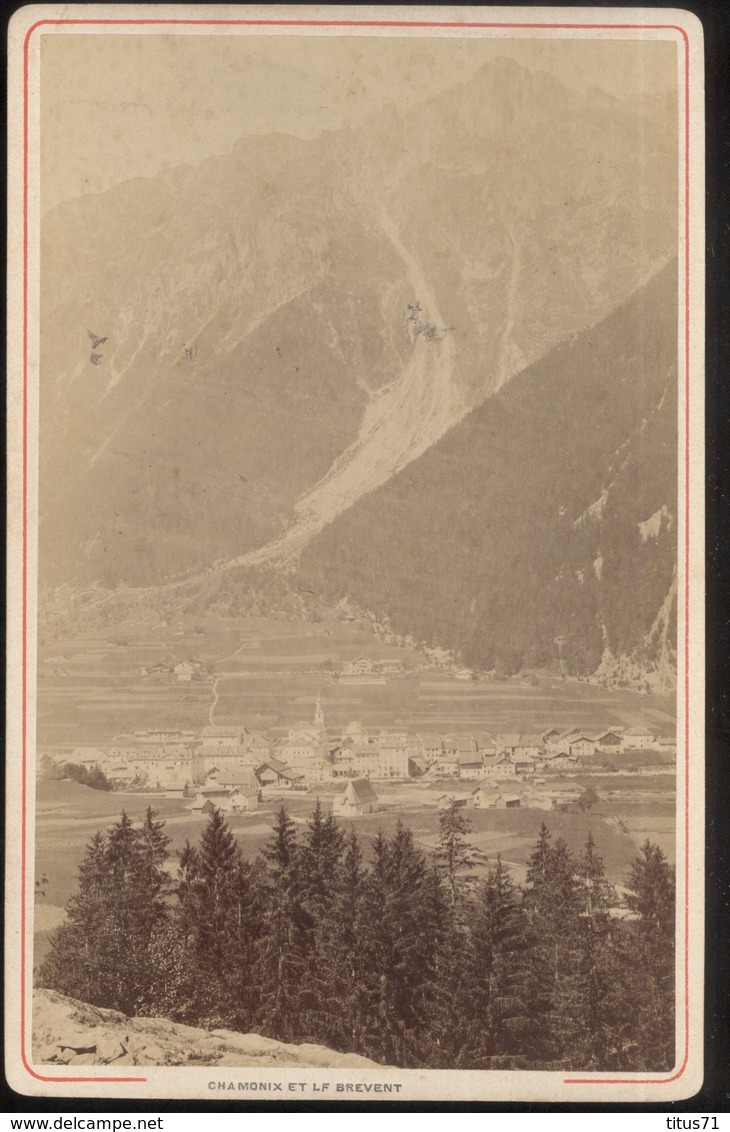 Photo Originale Sur Albuminé Chamonix Et Le Brevent 10,5 X 16,5 Cm - Anciennes (Av. 1900)