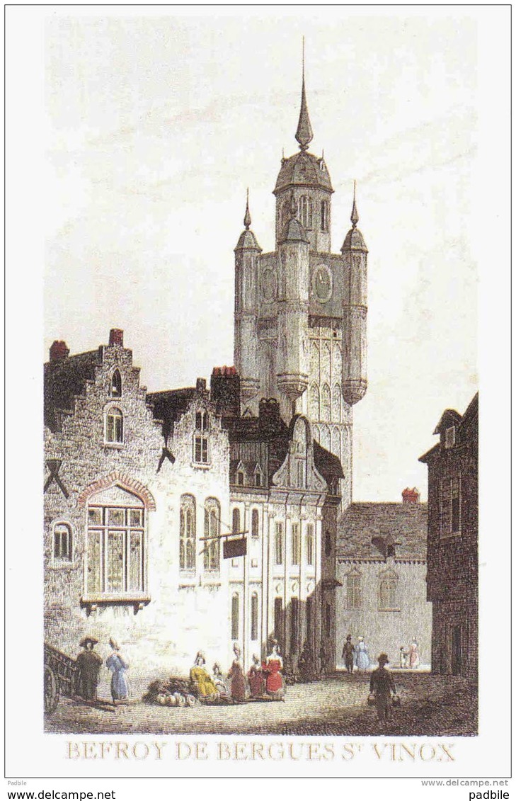 Carte Postale 59. Bergues  Le Beffroi  St-Vinox Trés Beau Plan - Bergues