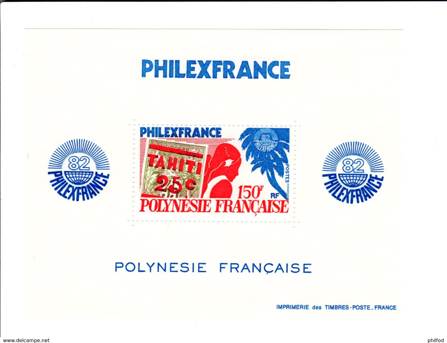POLYNESIE FRANCAISE - BF N° 6 - 150F Philexfrance 82 - Neuf - Hojas Y Bloques