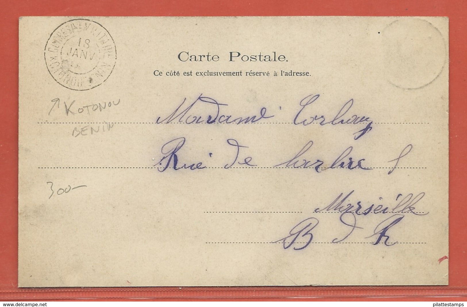 BENIN CORRESPONDANCE MILITAIRE CARTE DE "K"OTONOU BENIN POUR MARSEILLE FRANCE - Storia Postale