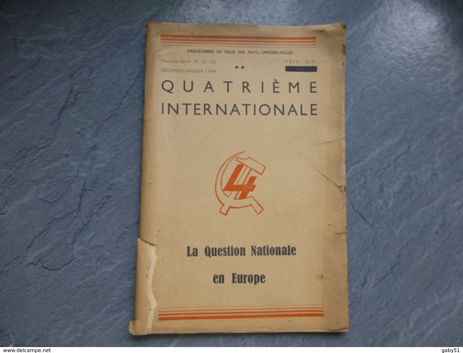 Quatrième Internationale, La Question Nationale En Europe, 1946 ; L05 - 1901-1940