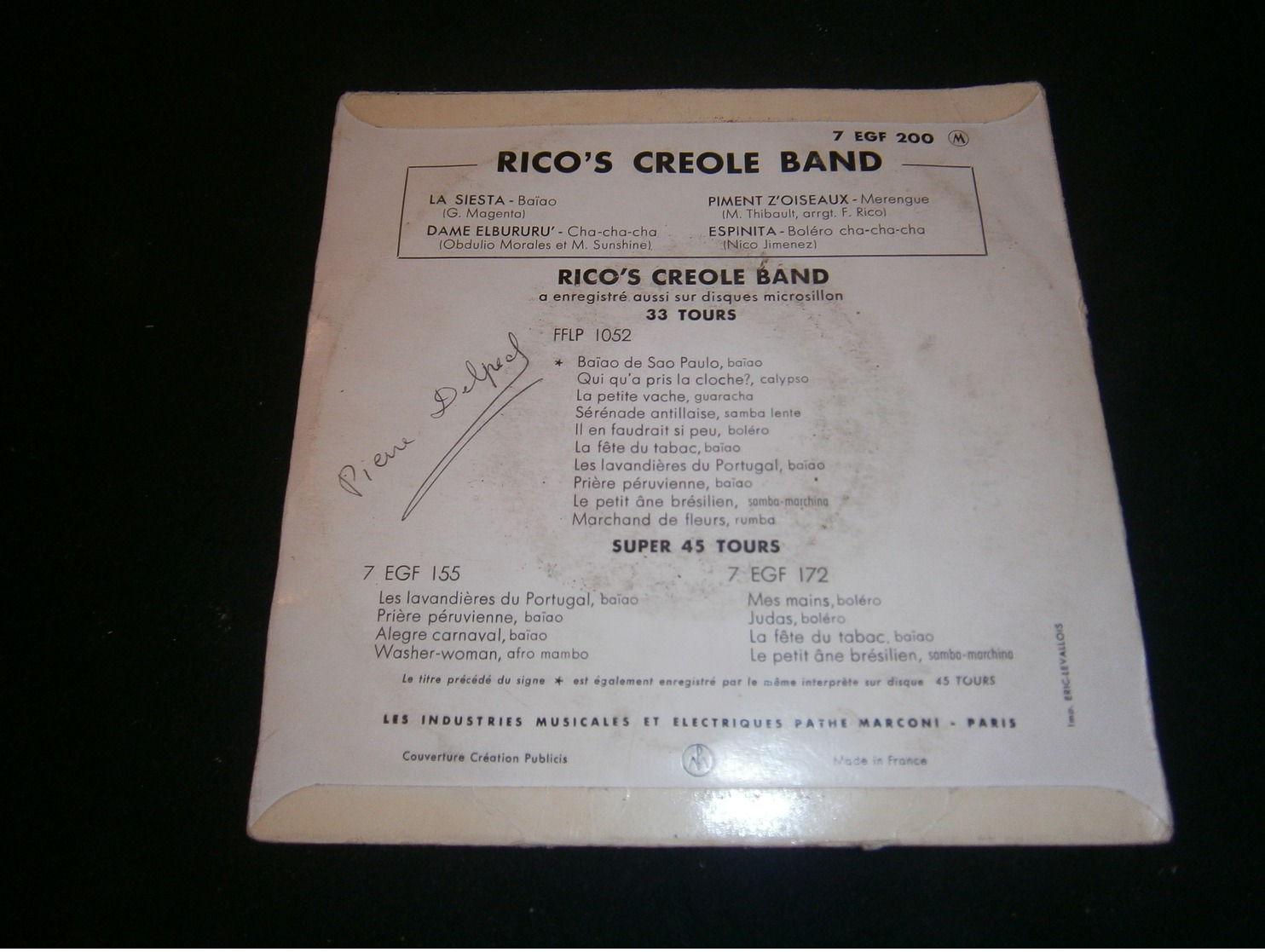 EP / Rico Creole Band La Siesta Typic - Musiche Del Mondo