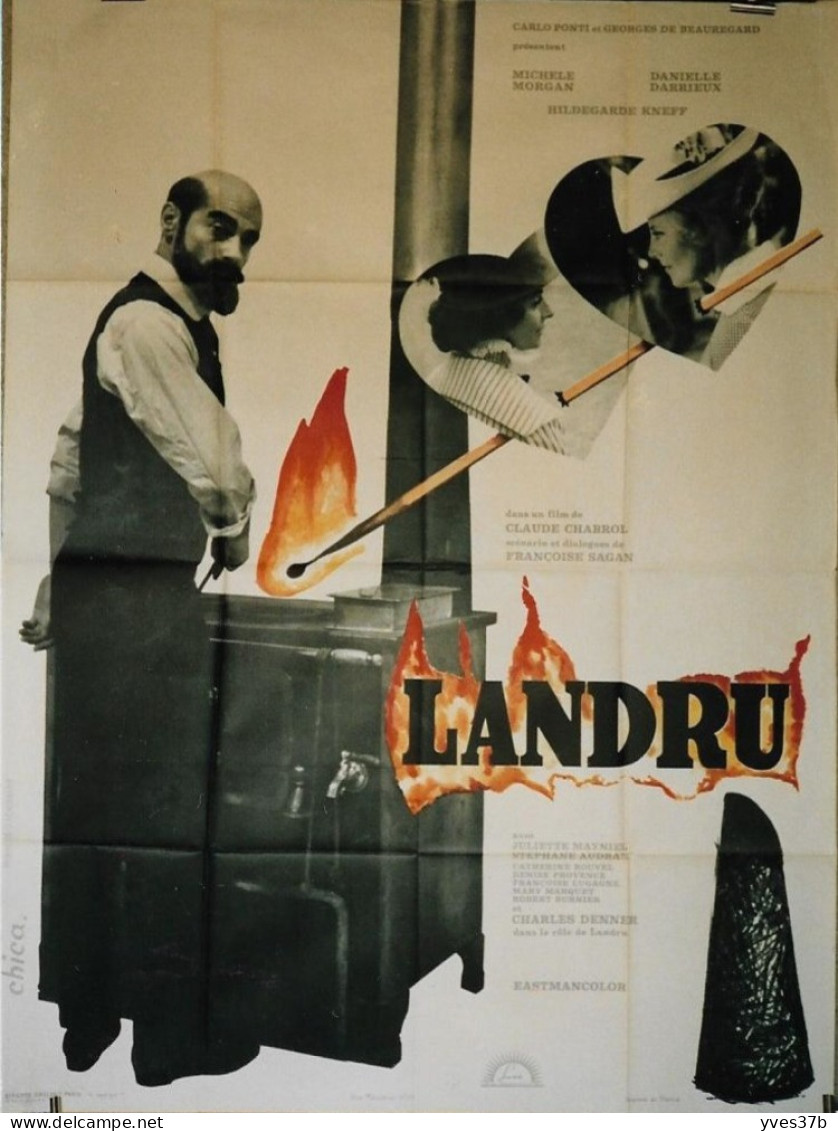 "LANDRU" Michèle Morgan, D. Darrieux, Claude CHABROL...1963 - Affiche 120x160 - TTB - - Plakate & Poster