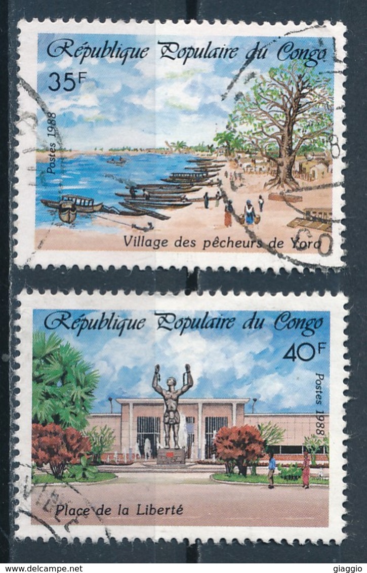 °°° REPUBBLICA DEL CONGO - Y&T N°834/35 - 1988 °°° - Usati