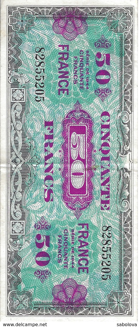 Billet Banque 50 Francs 1944 - Zonder Classificatie