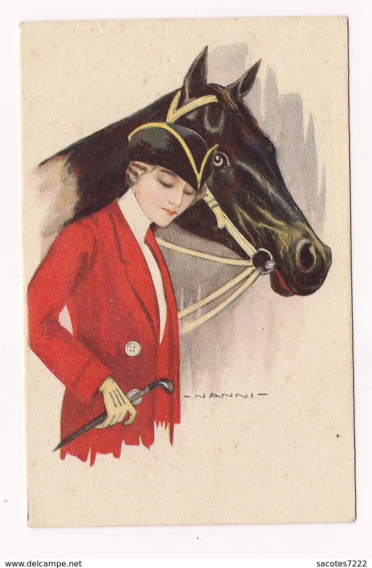 MODE :  FEMME ELEGANTE ET CHEVAL - NANNI -257-3 - - Nanni