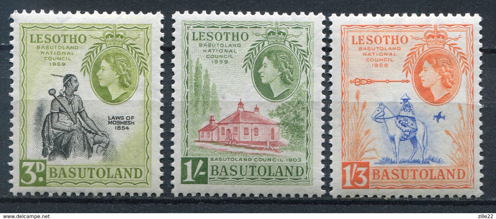 Basutoland Mi# 58-60 Postfrisch MNH - - 1933-1964 Kronenkolonie