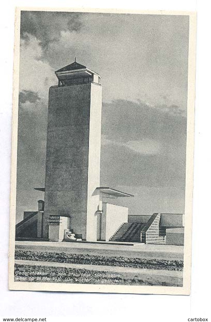 Afsluitdijk, Gedenkteken  (raster Op De Kaart Is Veroorzaakt Door Het Scannen;de Afbeelding Is Helder!) - Den Oever (& Afsluitdijk)