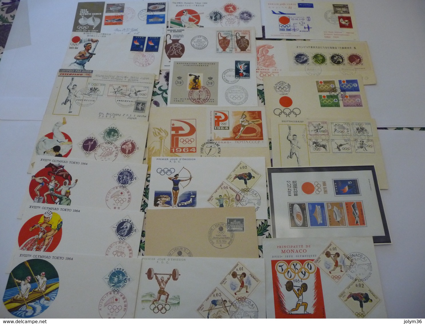 Lot Collection De 90 Lettres Et 6 BLOCS JEUX OLYMPIQUES TOKYO 1964 - Sommer 1964: Tokio