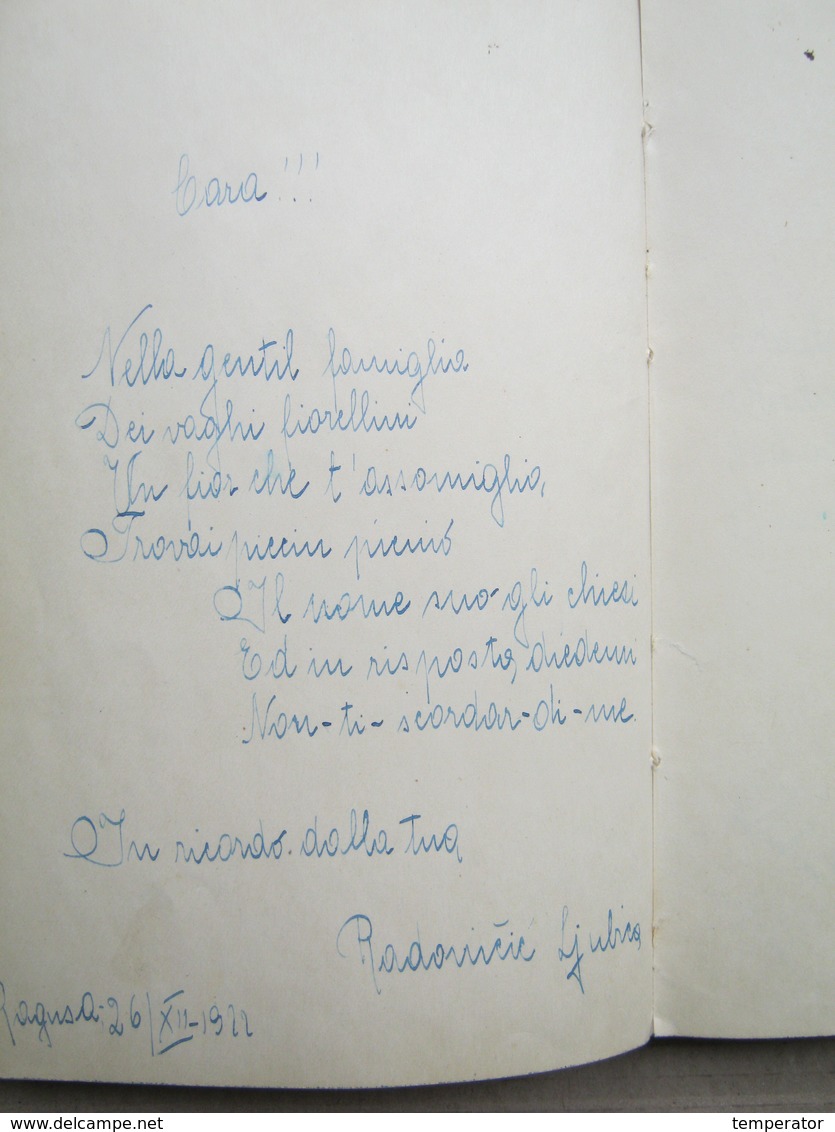 Scrapbook, Spomenar - Croatia / Brsečine, Dubrovnik, Ragusa - Nice poems, 1922/26.