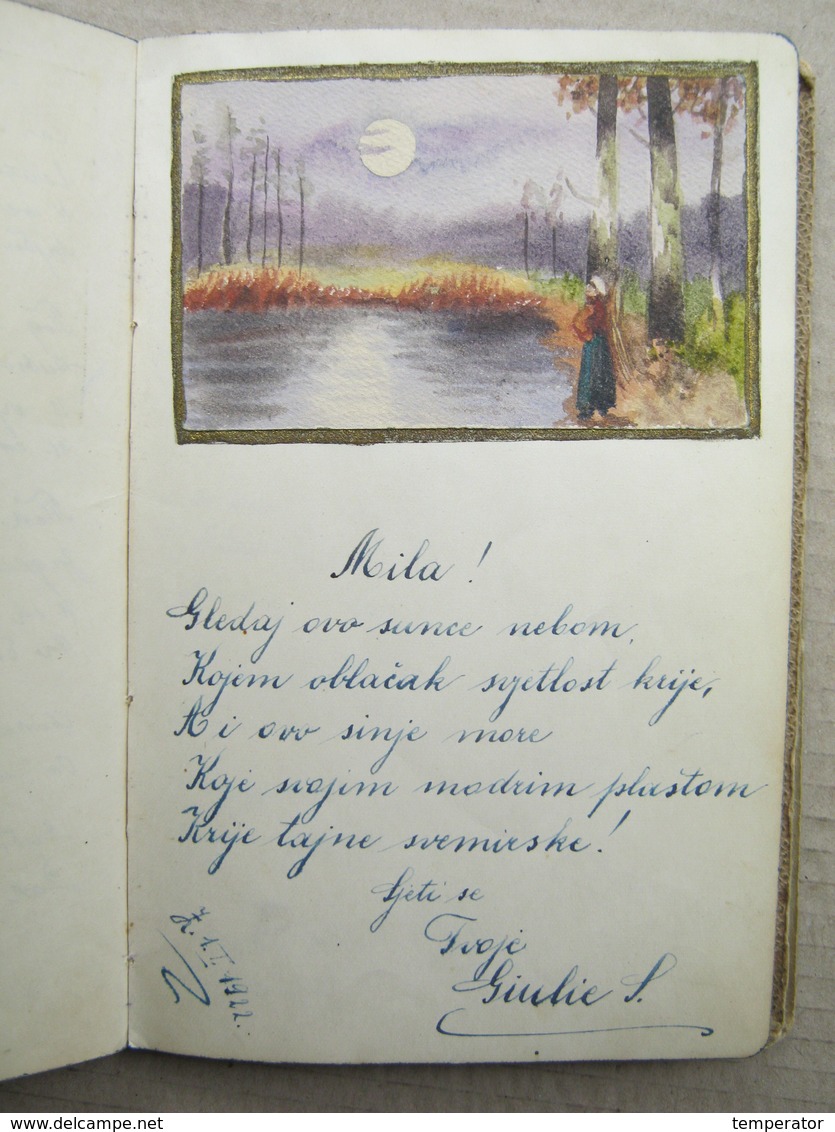 Scrapbook, Spomenar - Croatia / Brsečine, Dubrovnik, Ragusa - Nice poems, 1922/26.