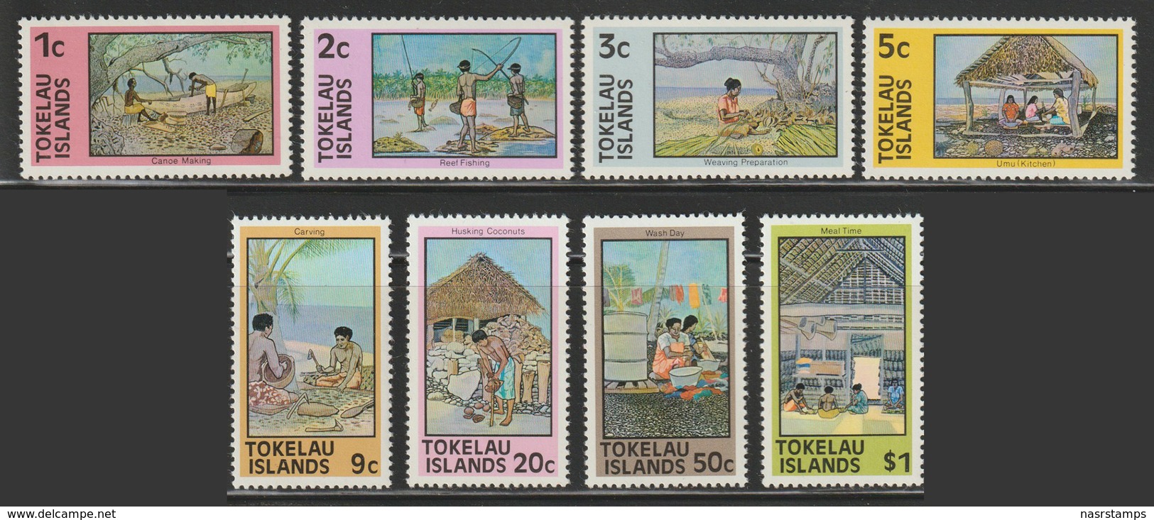 TOKELAU - 1976 - ( Canoe Making & Others ) - Complete Set - MNH** - Tokelau