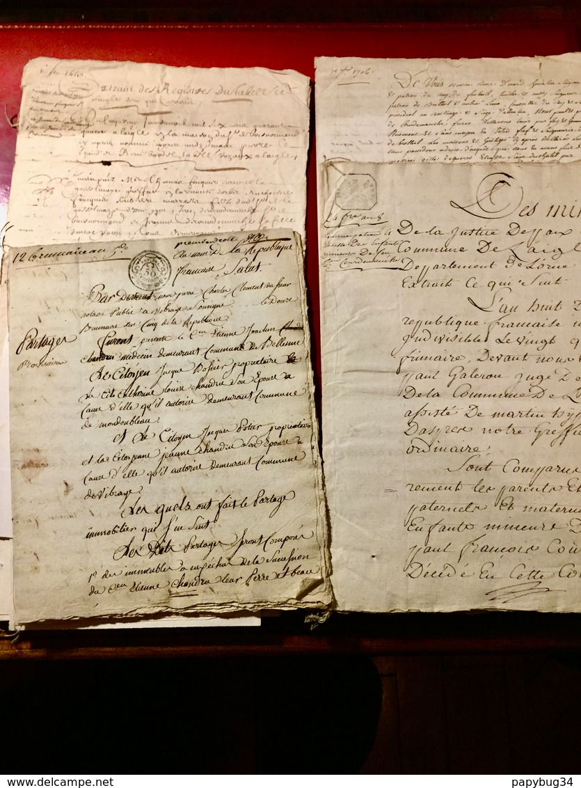 Lot  De  Plus  De  1240 Grammes  De  Documents   De  1643  à  Napoléon III - Historische Dokumente