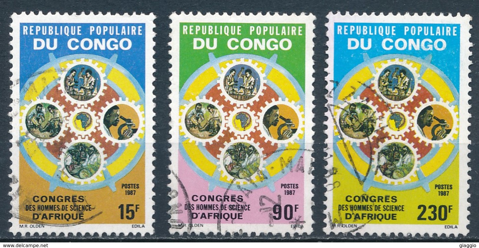 °°° REPUBBLICA POPOLARE DEL CONGO - Y&T N°803/5 - 1987 °°° - Usati