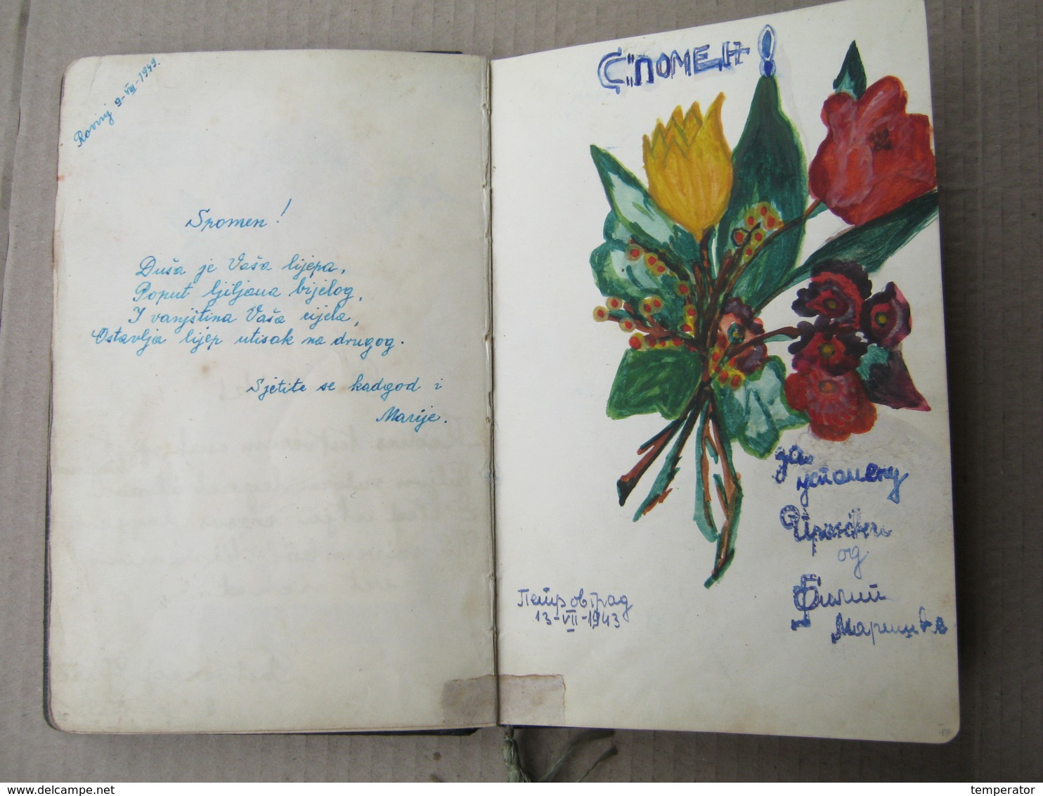 Scrapbook, Spomenar - Zrenjanin, Török Becse, Rovinj - Wonderful drawings, 1943/54.