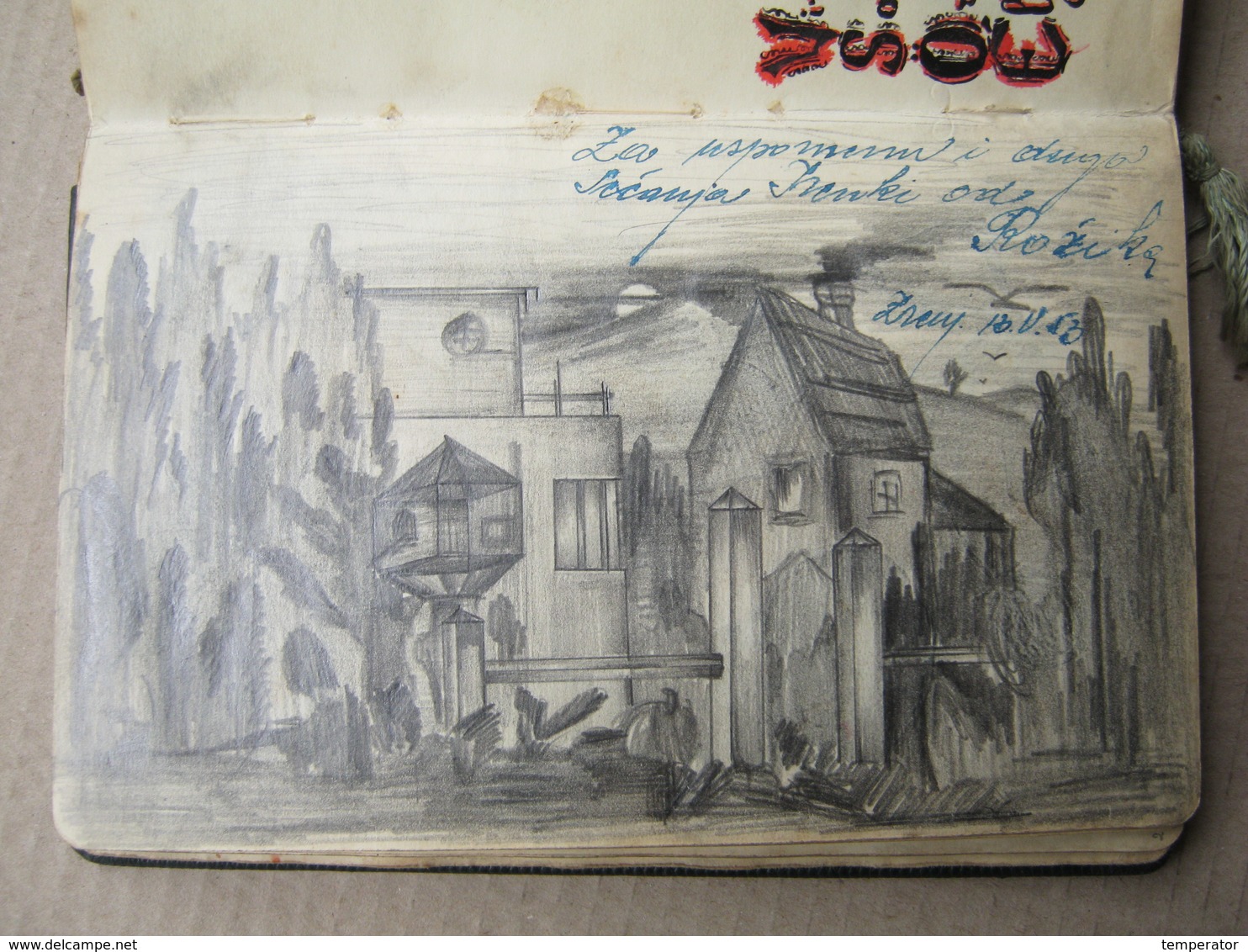 Scrapbook, Spomenar - Zrenjanin, Török Becse, Rovinj - Wonderful drawings, 1943/54.