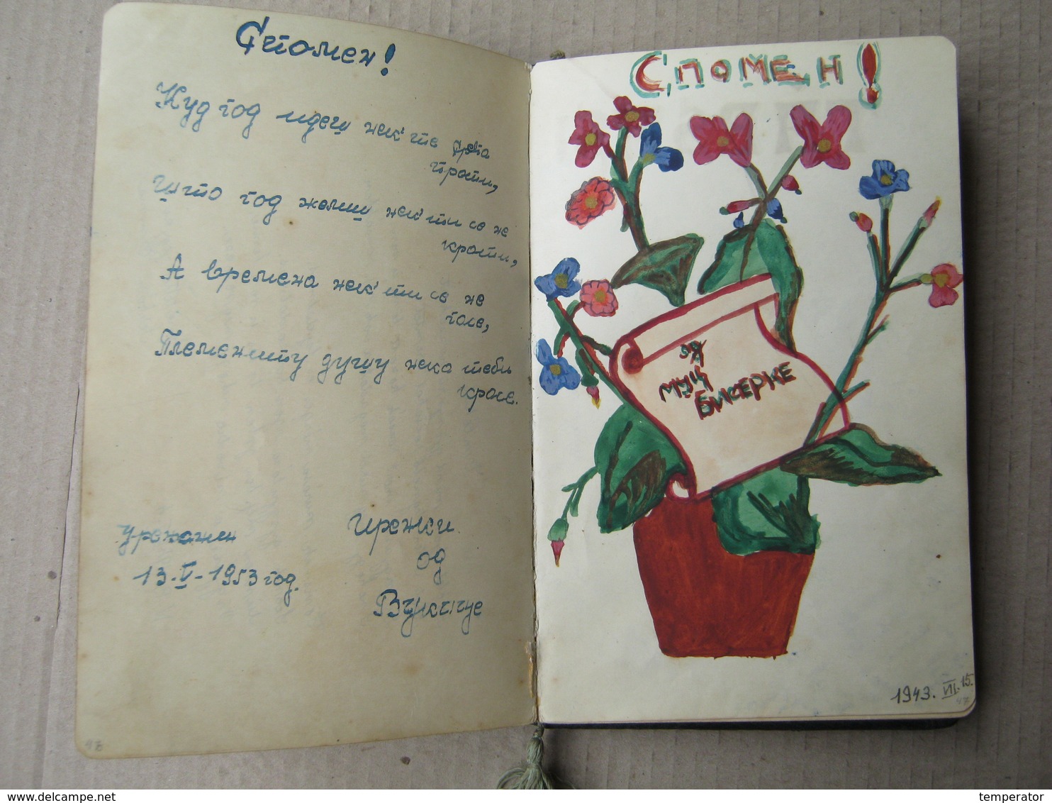 Scrapbook, Spomenar - Zrenjanin, Török Becse, Rovinj - Wonderful drawings, 1943/54.