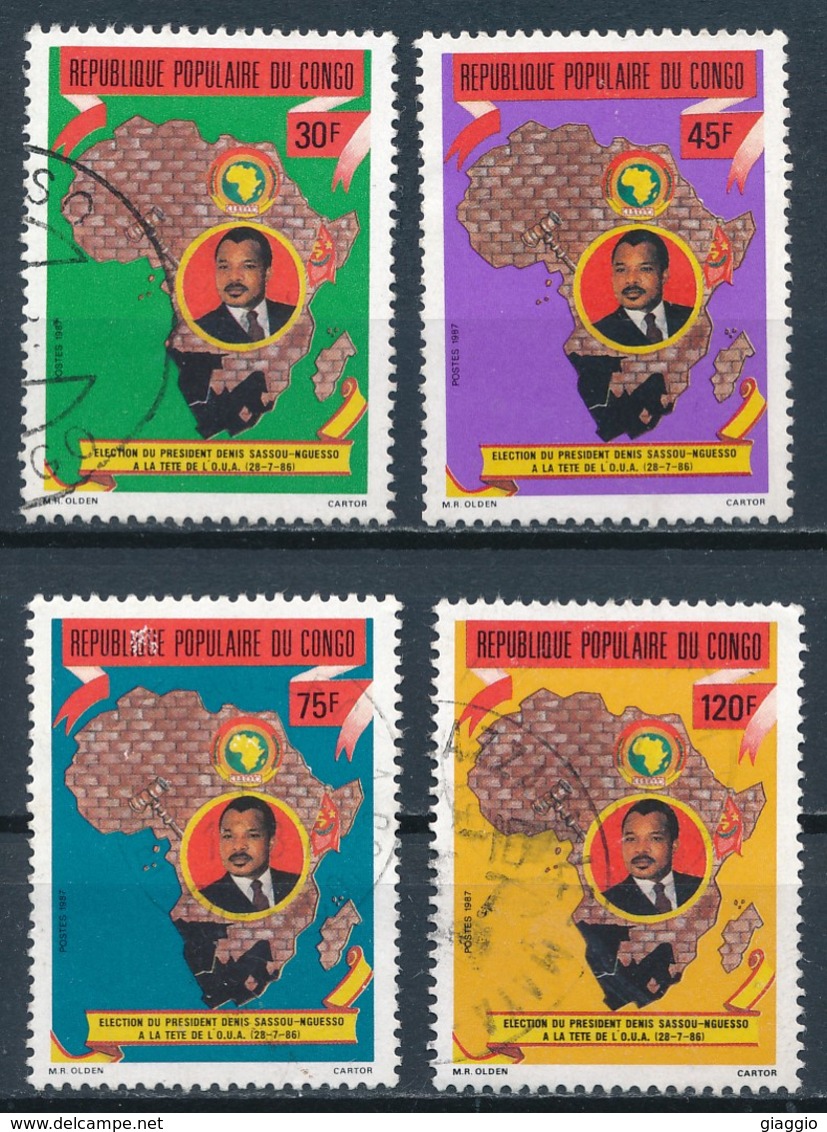 °°° REPUBBLICA DEL CONGO - Y&T N°790/93 - 1987 °°° - Usati