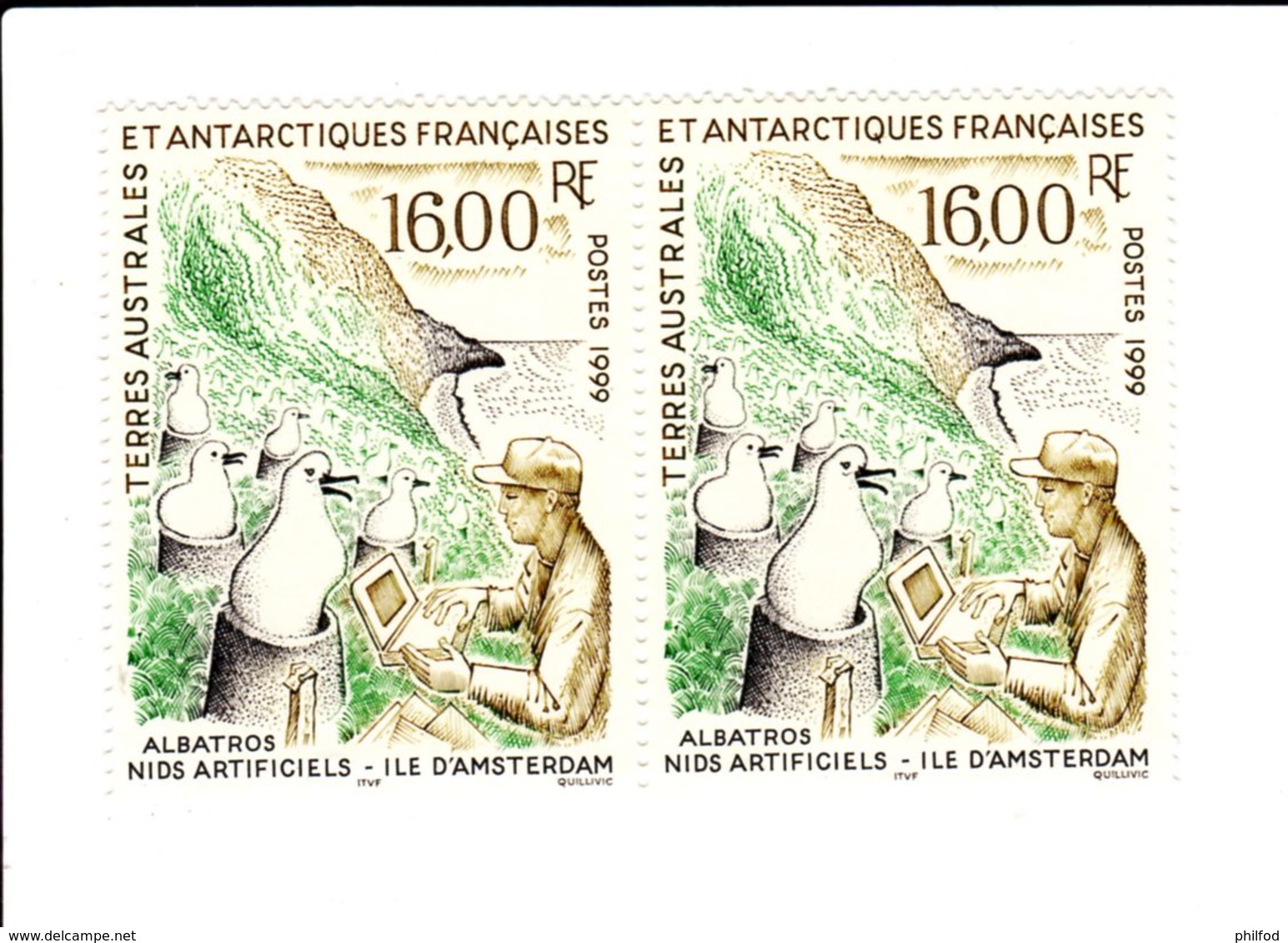 Terres Australes Et Antarctiques Françaises - N° 243 - Nids Artificiels- Neuf - Bloc De 2 Timbres - Nuevos