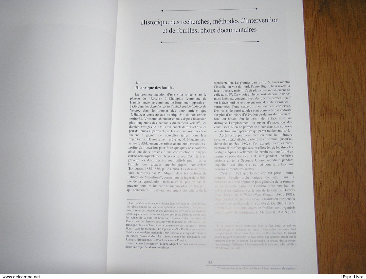 CHAMPION HAMOIS Une Villa Romaine chez les Condruzes Régionalisme Condroz Archéologie Gallo Romain Fouilles Rosdia