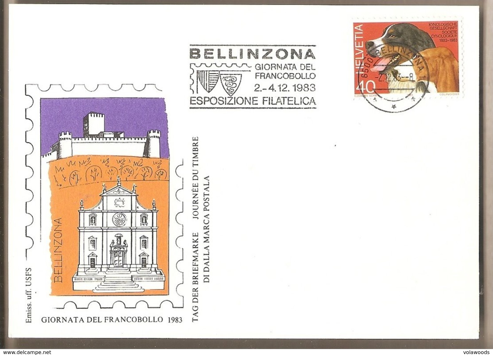 Svizzera - Cartolina Con Annullo Speciale: Giornata Del Francobollo - 1983 - Storia Postale