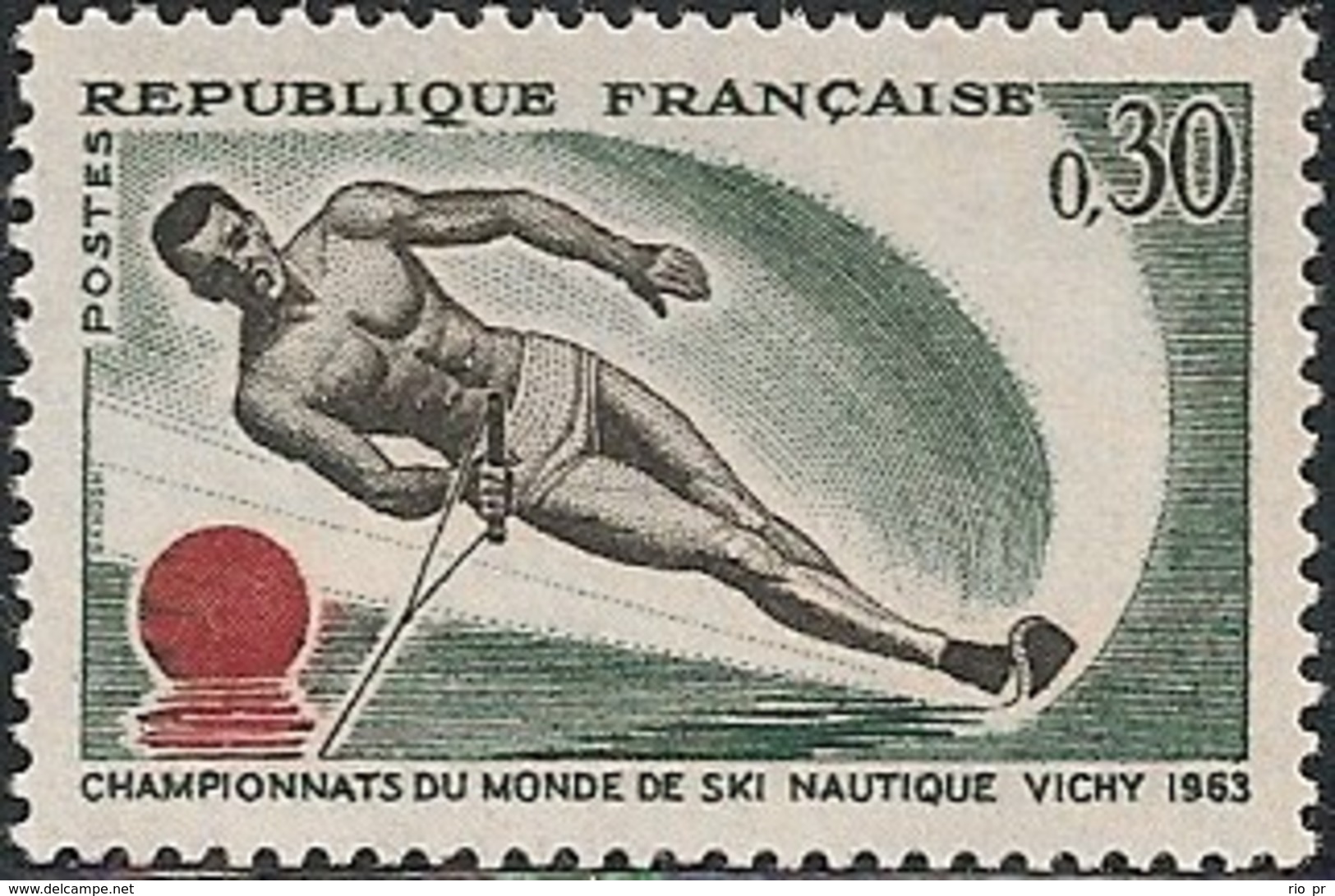 FRANCE - WORLD WATER-SKIING CHAMPIONSHIPS, VICHY 1963 - MNH - Ski Nautique