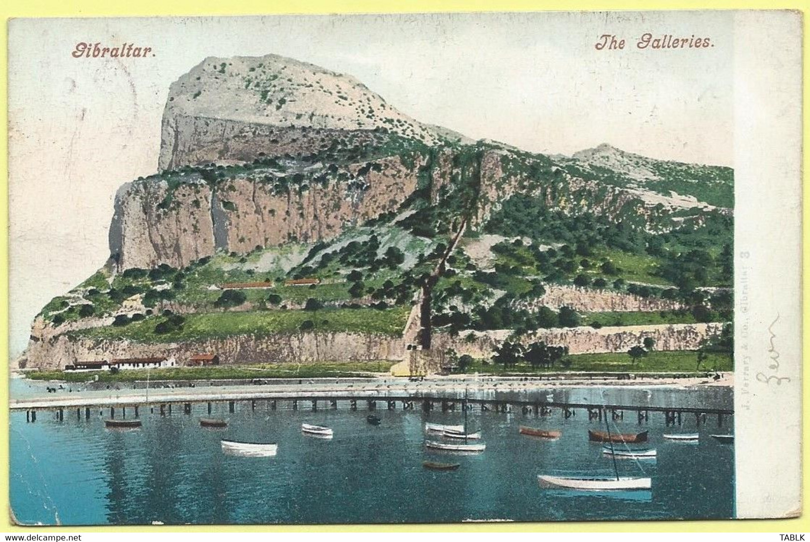 0499 - GIBRALTAR - THE GALLERIES +  PANORAMA 1905 ? - 2 CARDS - Otros & Sin Clasificación