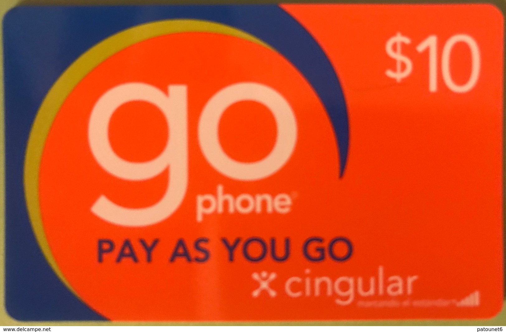 AMERICAN VIRGIN ISLANDS  -  Prepaid  -  GO Cingular  -  $ 10 - Otros – América