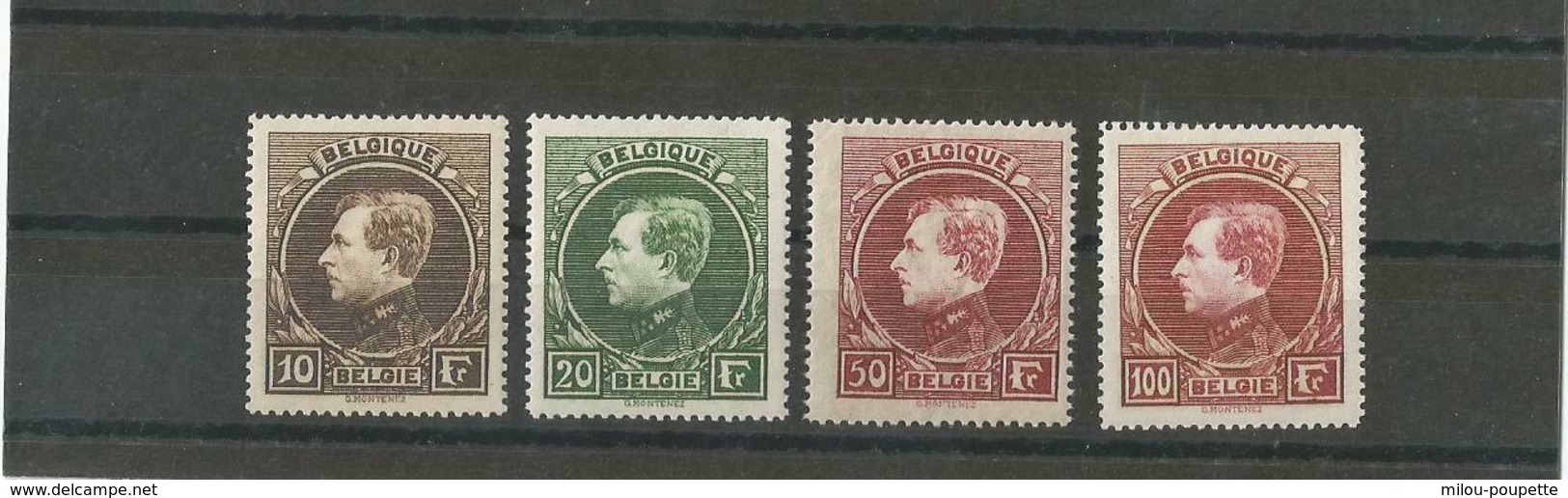 TIMBRES BELGIQUE 289/292XX  Grand Montenez - 1929-1941 Big Montenez